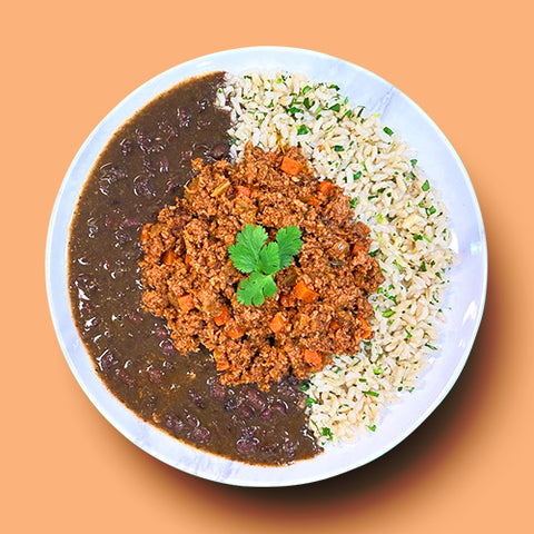 Ground Turkey with Brown Rice and Black Beans